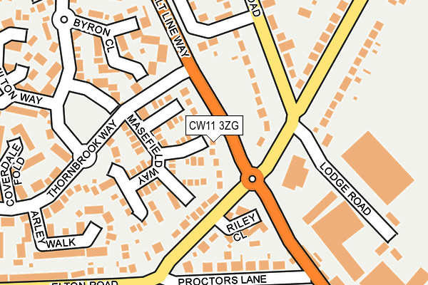 CW11 3ZG map - OS OpenMap – Local (Ordnance Survey) CW11 3ZG map - OS OpenMap – Local (Ordnance Survey)