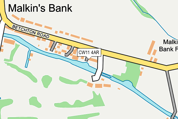 CW11 4AR map - OS OpenMap – Local (Ordnance Survey) CW11 4AR map - OS OpenMap – Local (Ordnance Survey)