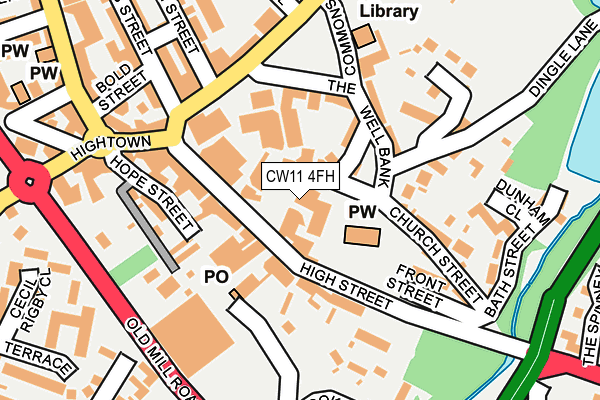 CW11 4FH map - OS OpenMap – Local (Ordnance Survey) CW11 4FH map - OS OpenMap – Local (Ordnance Survey)