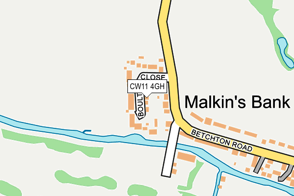 CW11 4GH map - OS OpenMap – Local (Ordnance Survey) CW11 4GH map - OS OpenMap – Local (Ordnance Survey)