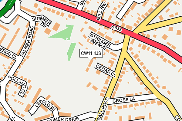 CW11 4JS map - OS OpenMap – Local (Ordnance Survey) CW11 4JS map - OS OpenMap – Local (Ordnance Survey)