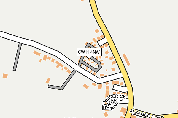CW11 4NW map - OS OpenMap – Local (Ordnance Survey) CW11 4NW map - OS OpenMap – Local (Ordnance Survey)