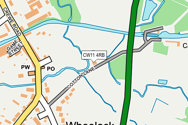 CW11 4RB map - OS OpenMap – Local (Ordnance Survey) CW11 4RB map - OS OpenMap – Local (Ordnance Survey)
