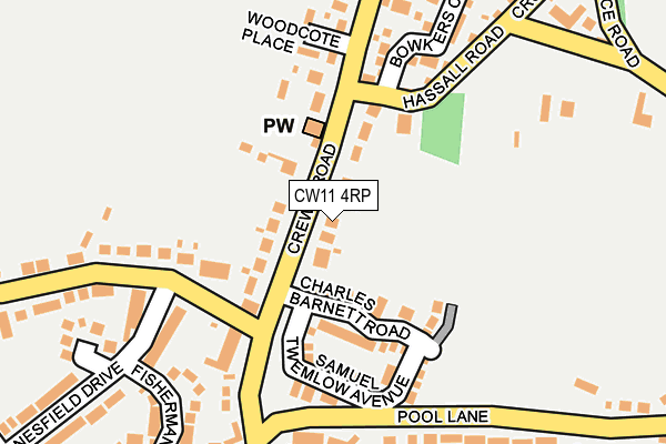 CW11 4RP map - OS OpenMap – Local (Ordnance Survey) CW11 4RP map - OS OpenMap – Local (Ordnance Survey)