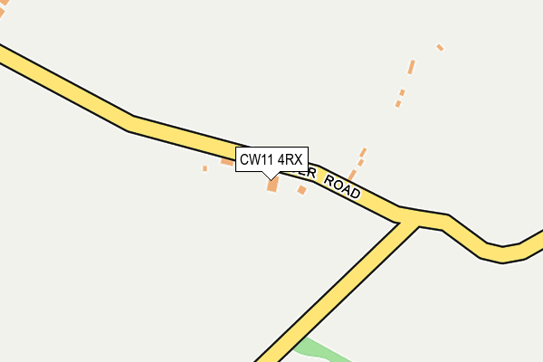 CW11 4RX map - OS OpenMap – Local (Ordnance Survey) CW11 4RX map - OS OpenMap – Local (Ordnance Survey)