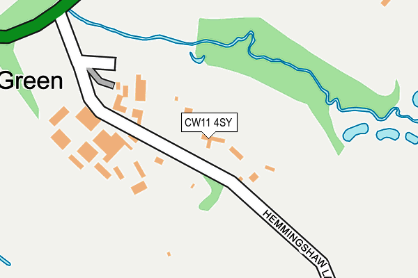 CW11 4SY map - OS OpenMap – Local (Ordnance Survey)