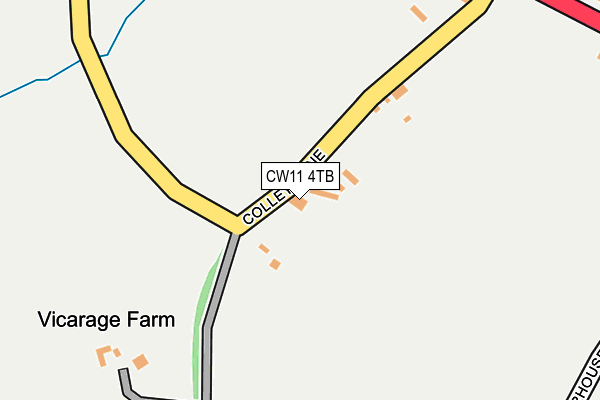 CW11 4TB map - OS OpenMap – Local (Ordnance Survey) CW11 4TB map - OS OpenMap – Local (Ordnance Survey)