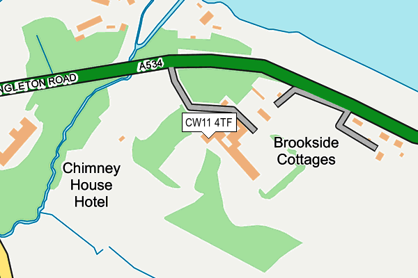 CW11 4TF map - OS OpenMap – Local (Ordnance Survey) CW11 4TF map - OS OpenMap – Local (Ordnance Survey)