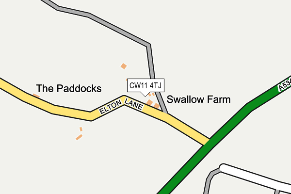 CW11 4TJ map - OS OpenMap – Local (Ordnance Survey) CW11 4TJ map - OS OpenMap – Local (Ordnance Survey)