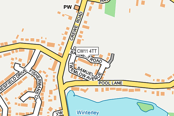 CW11 4TT map - OS OpenMap – Local (Ordnance Survey) CW11 4TT map - OS OpenMap – Local (Ordnance Survey)