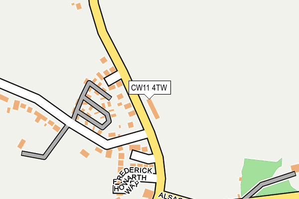 CW11 4TW map - OS OpenMap – Local (Ordnance Survey) CW11 4TW map - OS OpenMap – Local (Ordnance Survey)