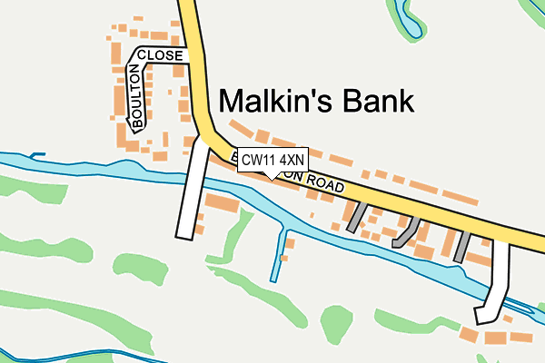 CW11 4XN map - OS OpenMap – Local (Ordnance Survey) CW11 4XN map - OS OpenMap – Local (Ordnance Survey)
