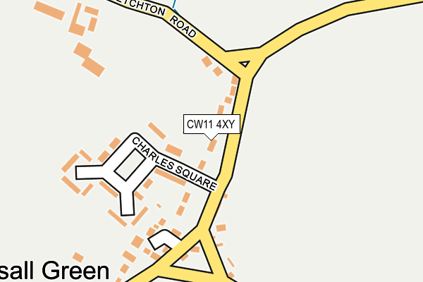 CW11 4XY map - OS OpenMap – Local (Ordnance Survey) CW11 4XY map - OS OpenMap – Local (Ordnance Survey)