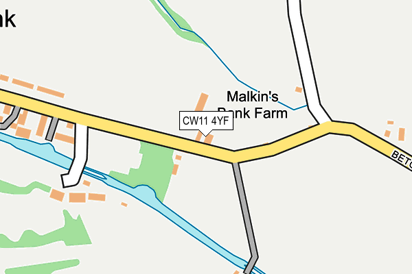 CW11 4YF map - OS OpenMap – Local (Ordnance Survey) CW11 4YF map - OS OpenMap – Local (Ordnance Survey)