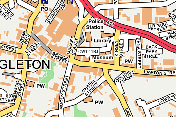 CW12 1BJ map - OS OpenMap – Local (Ordnance Survey) CW12 1BJ map - OS OpenMap – Local (Ordnance Survey)