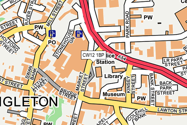 CW12 1BP map - OS OpenMap – Local (Ordnance Survey) CW12 1BP map - OS OpenMap – Local (Ordnance Survey)