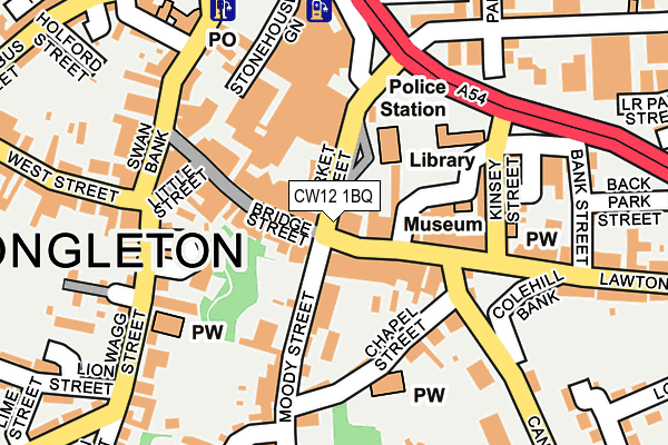 CW12 1BQ map - OS OpenMap – Local (Ordnance Survey) CW12 1BQ map - OS OpenMap – Local (Ordnance Survey)