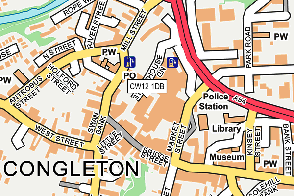 CW12 1DB map - OS OpenMap – Local (Ordnance Survey) CW12 1DB map - OS OpenMap – Local (Ordnance Survey)
