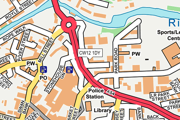 CW12 1DY map - OS OpenMap – Local (Ordnance Survey) CW12 1DY map - OS OpenMap – Local (Ordnance Survey)