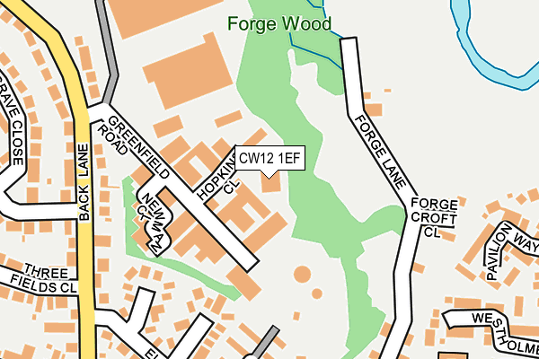 CW12 1EF map - OS OpenMap – Local (Ordnance Survey) CW12 1EF map - OS OpenMap – Local (Ordnance Survey)