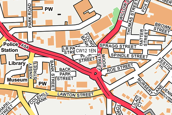 CW12 1EN map - OS OpenMap – Local (Ordnance Survey) CW12 1EN map - OS OpenMap – Local (Ordnance Survey)