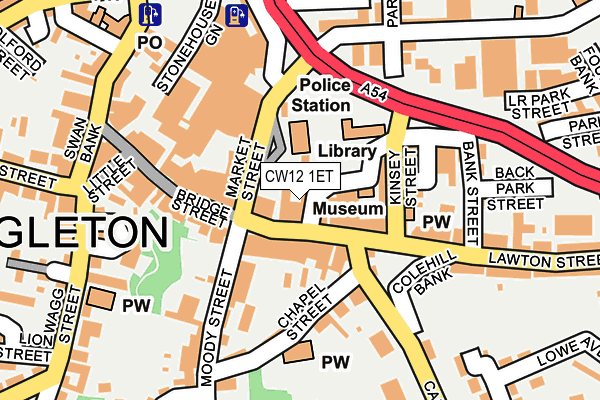 CW12 1ET map - OS OpenMap – Local (Ordnance Survey) CW12 1ET map - OS OpenMap – Local (Ordnance Survey)