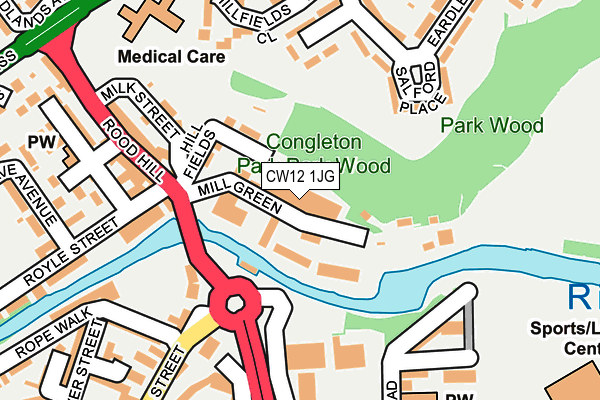 CW12 1JG map - OS OpenMap – Local (Ordnance Survey) CW12 1JG map - OS OpenMap – Local (Ordnance Survey)
