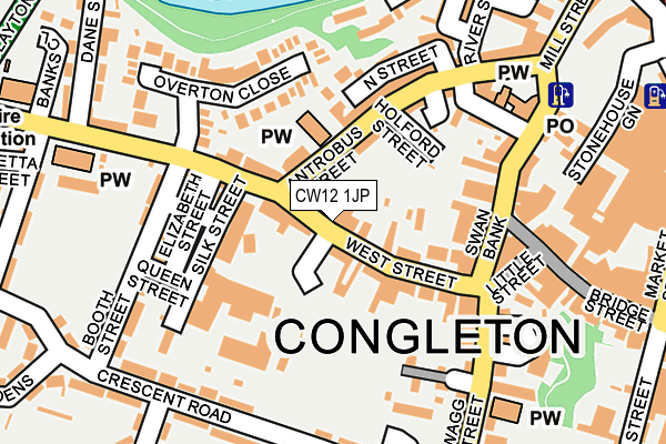 CW12 1JP map - OS OpenMap – Local (Ordnance Survey) CW12 1JP map - OS OpenMap – Local (Ordnance Survey)