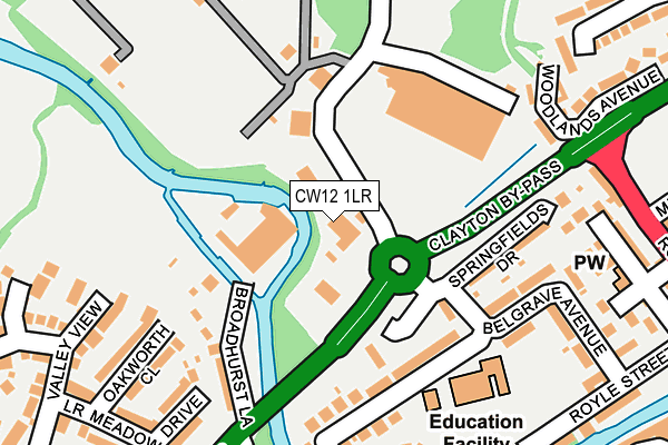 CW12 1LR map - OS OpenMap – Local (Ordnance Survey) CW12 1LR map - OS OpenMap – Local (Ordnance Survey)