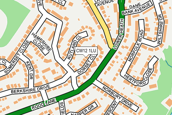 CW12 1LU map - OS OpenMap – Local (Ordnance Survey) CW12 1LU map - OS OpenMap – Local (Ordnance Survey)