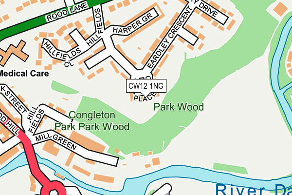 CW12 1NG map - OS OpenMap – Local (Ordnance Survey) CW12 1NG map - OS OpenMap – Local (Ordnance Survey)