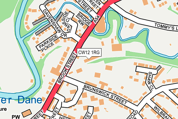 CW12 1RG map - OS OpenMap – Local (Ordnance Survey) CW12 1RG map - OS OpenMap – Local (Ordnance Survey)