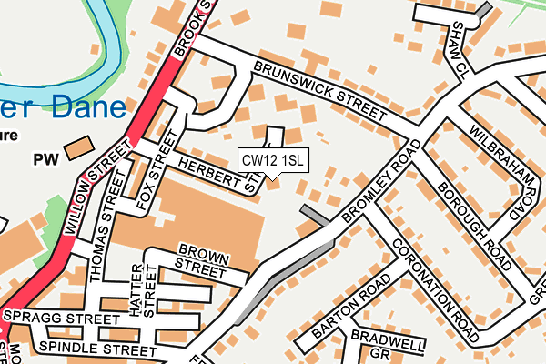 CW12 1SL map - OS OpenMap – Local (Ordnance Survey) CW12 1SL map - OS OpenMap – Local (Ordnance Survey)