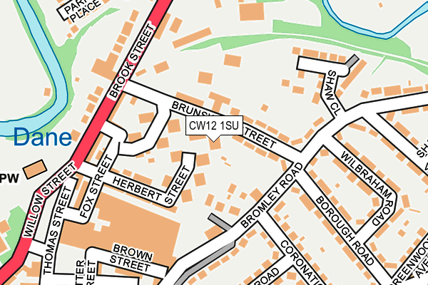 CW12 1SU map - OS OpenMap – Local (Ordnance Survey) CW12 1SU map - OS OpenMap – Local (Ordnance Survey)
