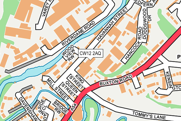 CW12 2AQ map - OS OpenMap – Local (Ordnance Survey) CW12 2AQ map - OS OpenMap – Local (Ordnance Survey)