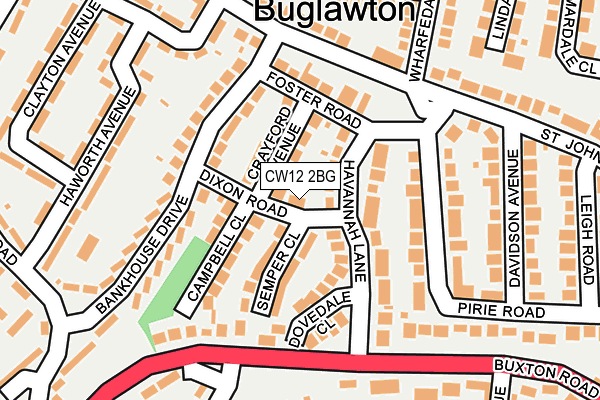 CW12 2BG map - OS OpenMap – Local (Ordnance Survey) CW12 2BG map - OS OpenMap – Local (Ordnance Survey)