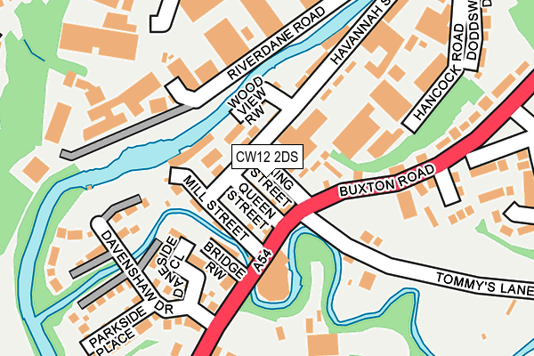 CW12 2DS map - OS OpenMap – Local (Ordnance Survey) CW12 2DS map - OS OpenMap – Local (Ordnance Survey)