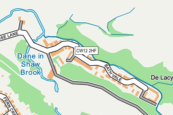 CW12 2HF map - OS OpenMap – Local (Ordnance Survey) CW12 2HF map - OS OpenMap – Local (Ordnance Survey)