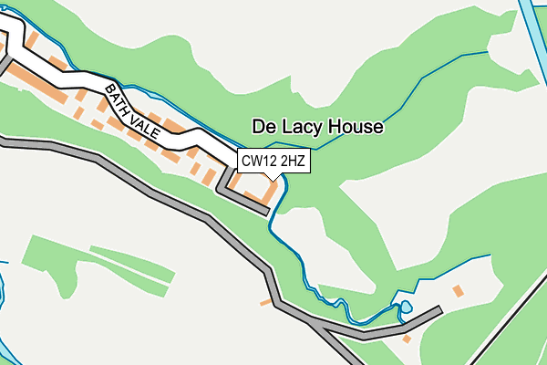 CW12 2HZ map - OS OpenMap – Local (Ordnance Survey) CW12 2HZ map - OS OpenMap – Local (Ordnance Survey)