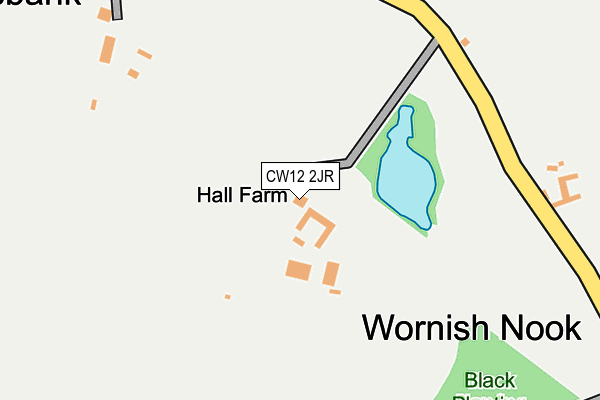 CW12 2JR map - OS OpenMap – Local (Ordnance Survey) CW12 2JR map - OS OpenMap – Local (Ordnance Survey)