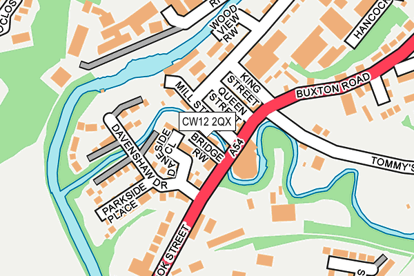 CW12 2QX map - OS OpenMap – Local (Ordnance Survey) CW12 2QX map - OS OpenMap – Local (Ordnance Survey)