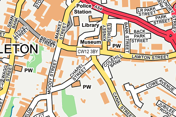 CW12 3BY map - OS OpenMap – Local (Ordnance Survey) CW12 3BY map - OS OpenMap – Local (Ordnance Survey)