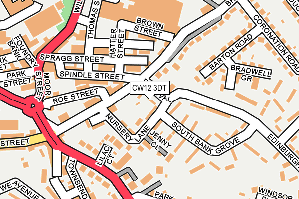 CW12 3DT map - OS OpenMap – Local (Ordnance Survey) CW12 3DT map - OS OpenMap – Local (Ordnance Survey)