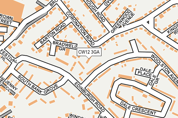 CW12 3GA map - OS OpenMap – Local (Ordnance Survey) CW12 3GA map - OS OpenMap – Local (Ordnance Survey)
