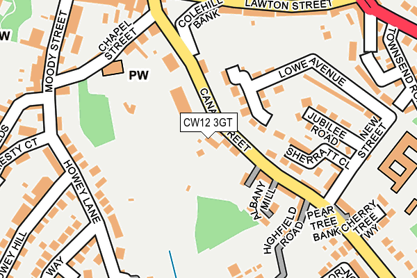 CW12 3GT map - OS OpenMap – Local (Ordnance Survey) CW12 3GT map - OS OpenMap – Local (Ordnance Survey)