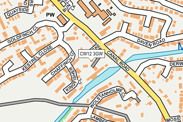 CW12 3GW map - OS OpenMap – Local (Ordnance Survey) CW12 3GW map - OS OpenMap – Local (Ordnance Survey)