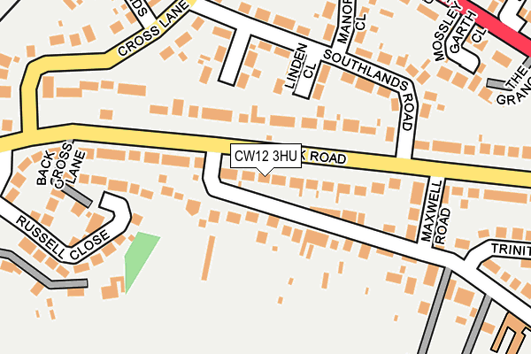 CW12 3HU map - OS OpenMap – Local (Ordnance Survey) CW12 3HU map - OS OpenMap – Local (Ordnance Survey)