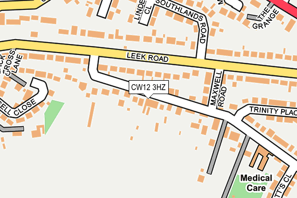 CW12 3HZ map - OS OpenMap – Local (Ordnance Survey) CW12 3HZ map - OS OpenMap – Local (Ordnance Survey)