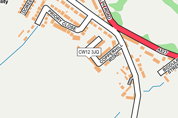 CW12 3JQ map - OS OpenMap – Local (Ordnance Survey) CW12 3JQ map - OS OpenMap – Local (Ordnance Survey)