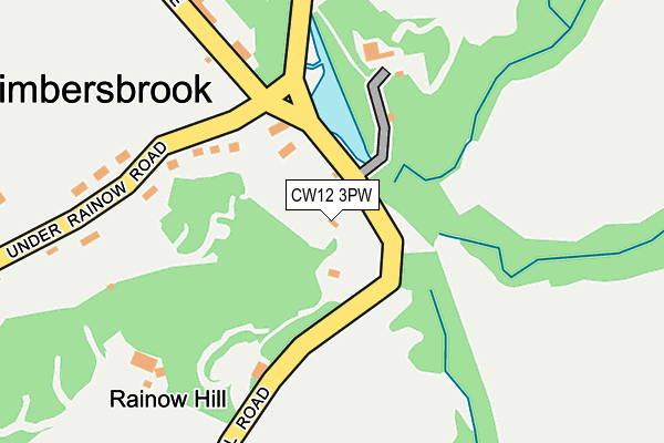 CW12 3PW map - OS OpenMap – Local (Ordnance Survey) CW12 3PW map - OS OpenMap – Local (Ordnance Survey)